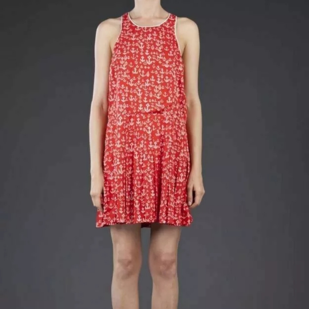 Sea New York Anchor Print Drop Waist Dress Sz6
